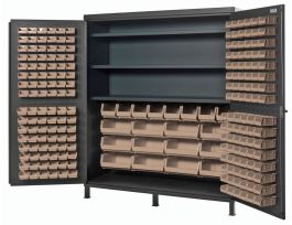 CABINET W/IVY BIN AND SHELVES STEEL 72IN