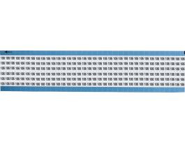 Numerical Wire Markers Perm Adhesive Vinyl 0.75in H Legend: 106, 1250 Total
