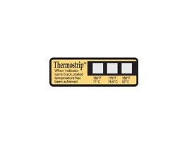 Irreversible Thermostrip Disinfection Indicator, 160-180F/71-82C; 16/Pk