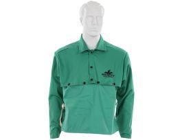 BIB COTTON WELDING FR GREEN W/SNAP