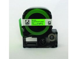 LABEL 18MM FLUOR BLAK ON GREEN