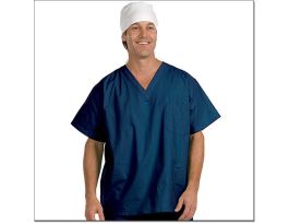 SHIRT SCRUB UNISEX 100% COTTON NAVY 2XL.