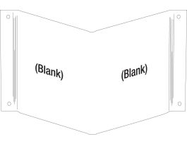 Blank Sign - Rigid Polyethylene, High Visibility V-Style, 12" H x 18" W x 0.055" D, White