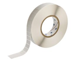 Metallized High Adhesion Polyester Lbls 0.5 in H x 1 in W Light Gray PK of 2/RL