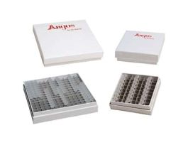 Cardboard Freezer Box, 3" x 3" x 1"; with 64-Place Divider for PCR Tubes