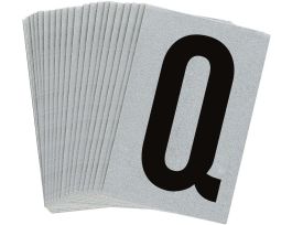 BradyLite 1 in Reflective Numbers Black on Silver, Q 25/PK