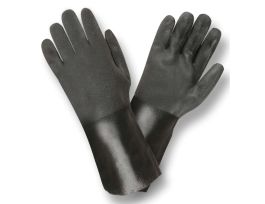 BLACK DOUBLE DIPPED, SANDPAPER GRIP, JERSEY LINED, 14-INCH