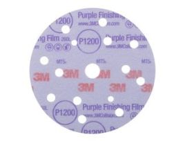 3M™ Hookit™ Purple Finishing Film Abrasive Disc 260L, 51158, 6 in, Dust Free, P1200, 50 discs per carton, 4 cartons per case