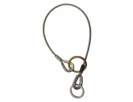 4 ft Cable Sling (Anchorage Tether) with 3/8 in. (9.5 mm) stainless steel wire rope and two zinc-plated steel O-rings