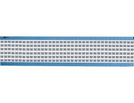 Numerical Wire Markers Permanent Adhesive Vinyl 0.75 in H Legend: 32, 1800 Total