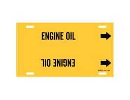Engine Oil Pipe Marker, 8" H x 16" W, Fits Pipes 6" Dia. Thru 7.875" Dia.
