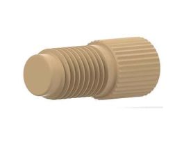 Port Plug, Standard Knurl, Natural PEEK, 5/16-24 Flat-Bottom; 1/EA