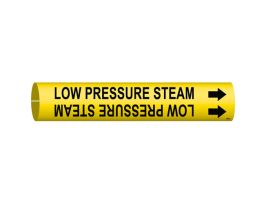 Low Pressure Steam Pipe Marker, 2.8125" H x 2.8125" W, Fits Pipes 4" Dia. Thru 6" Dia.