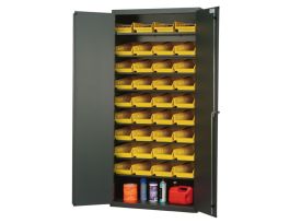 CABINET W/ 36 YLW BINS STEEL 36X18X78IN