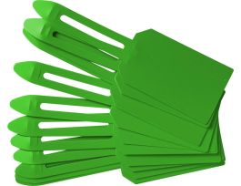 Blank Color-Coded Tags 5.8" H x 3.25" W Plastic Green 25PK