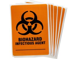 Label Hazard Id Biohazard, 4" H x 2.875" W,