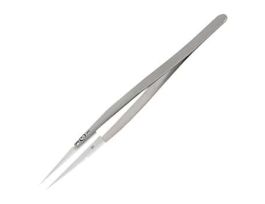 Sterile Stainless Steel Tweezer with Ceramic Fine Thin Tip, 13.5 cm