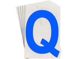ToughStripe® Floor Marking Polyester 8 in Label Letter Q Blue 20/PK