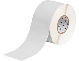 Metallized High Adhesion Matte Polyester Labels 4 in W x 300 ft L Light Gray