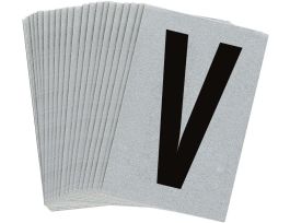 BradyLite 1 in Reflective Numbers Black on Silver, V 25/PK