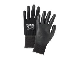 PosiGrip, Black Nylon Shell, Black Polyurethane Coated Palm , SM