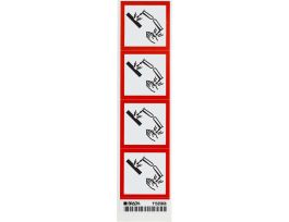 GHS Corrosive Picto Labels: Paper, Black/Red on White, 2" H x 2" W
