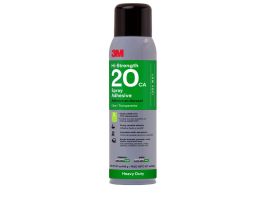 3M™ Heavy Duty Spray Adhesive 20CA, Clear, 16 fl oz Can (Net Wt 15.7 oz), 12/Case