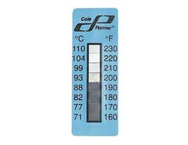 Irreversible 5 to Point Vertical Temperature Label, 171 to 210F/77 to 99C; 10/Pk