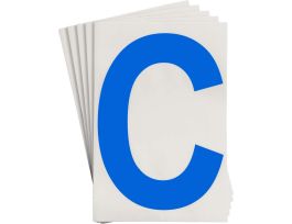 ToughStripe® Floor Marking Polyester 8 in Label Letter C Blue 20/PK