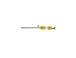 Type K Thermocouple Probe Quick Dis-connector, with Std-Connector, 18" L, .188 Dia, Ungrounded Junction