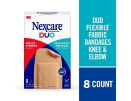 Nexcare™ DUO Bandages DSA-8, Knee and Elbow, 8 ct