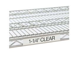 Clear Label Holder, 25" W; Fits 30" L Shelf