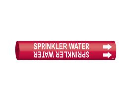 SPRINKLER WATER Pipe Marker, Fits Pipes 4" Dia. Thru 6" Dia.