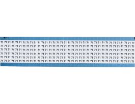 Numerical Wire Markers Permanent Adhesive Vinyl 0.75 in H Legend: 71, 1800 Total