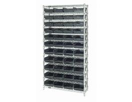 24INX36INX74IN 12 SHELF UNIT 44 BINS