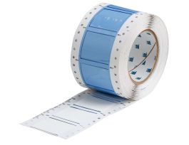 PermaSleeve Heat Shrink Wire and Cable Labels 1" Dia for 3" Core Printers - 2" White Single-Sided