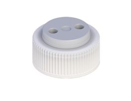 Solvent Delivery Cap w/ EPDM Air Inlet Valve, Two 1/4-28 ports, 38 mm Wako; 1/EA