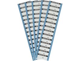 Write-on Labels Value Pack, INSPECTED BY, 0.625" H x 1.5" W, Pack of 5 Cards, Black on White