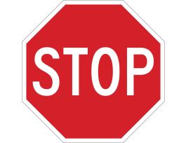 Stop Sign, 12" H x 12" W x 0.090" D, Aluminum