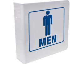 L Men Sign, 8" H x 8" W