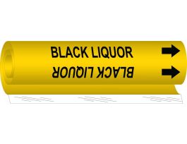 Black Liquor Pipe Marker, 26" H x 12" W, Fits Pipes 2.5" Dia. Thru 7.875" Dia.