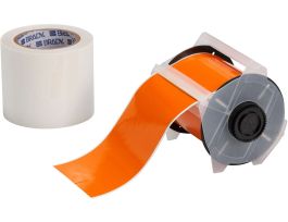 GlobalMark ToughStripe Floor Marking Tape 4 in W x 100 ft L Orange, Clear