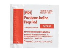 PREP IODINE PVP MED BX100. CS