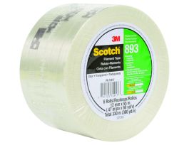 Scotch® Filament Tape 893, Clear, Variable Width x 55 m, 6 mil