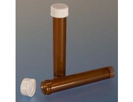 10ML AMBER SAMPLE TUBE W/ SCREW CAP