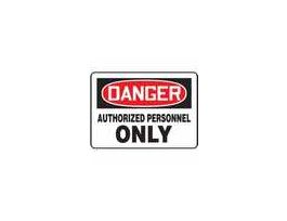 Safety Sign, Danger - Authorized Personnel Only, 7" X 10", Adhesive Vinyl