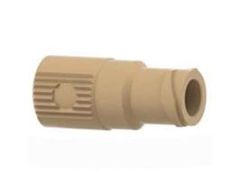 Threaded Luer Adapter, Natural PEEK, 0.050" Bore, Female Luer x Female 10-32 Coned; 1/EA
