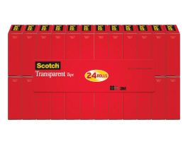 Scotch® Transparent Tape 600K24, 3/4 in x 1000 in x 0 in (19 mm x 25,4)