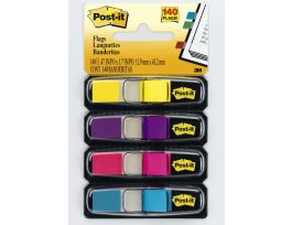 Post-it® Flags 683-4AB, 4 Colors, 0.47 in x 1.7 in, 6 Pack/Carton, 4 Carton/Case
