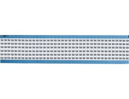 Numerical Wire Markers Perm Adhesive Vinyl 0.75in H Legend: 104, 1250 Total